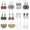 12 Pairs Bohemian Vintage Drop Dangle Earrings For Women Statement Tassel Boho Earring Set Christmas Jewelry